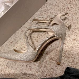 Jimmy choo silver sparkling pumps